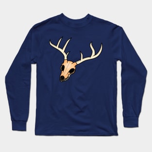 Cartoon Deer Skull Long Sleeve T-Shirt